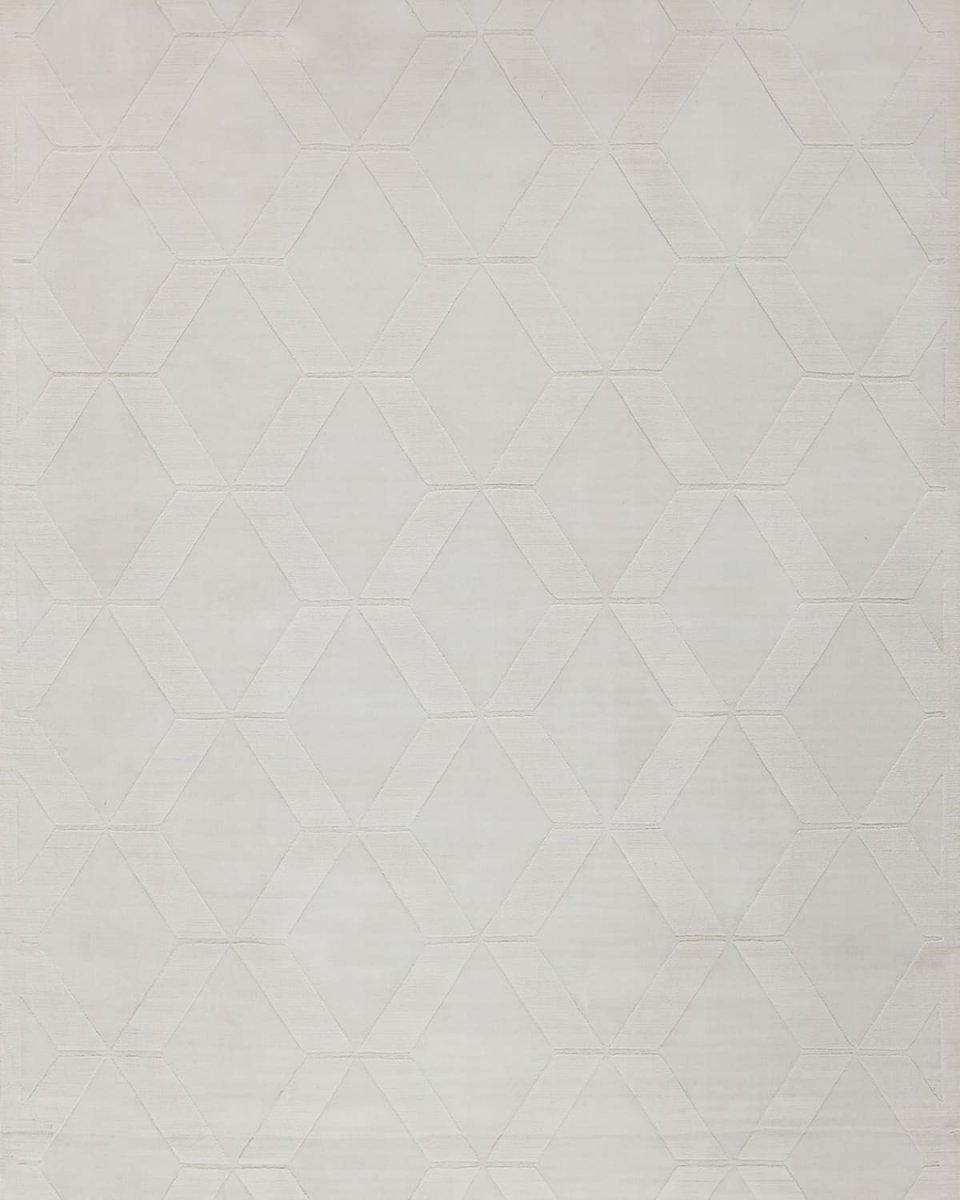 Brunello Hand-Loomed White Rug, 12' x 15'